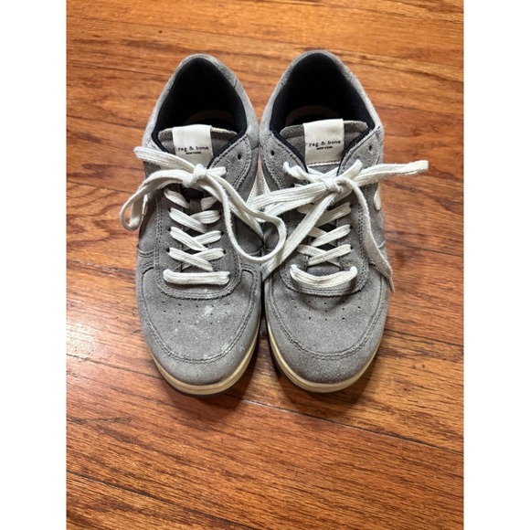 rag & bone Shoes - Rag & Bone Retro Runner Gray Suede Low Top Sneakers Womens 37.5 Gray White